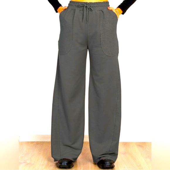 Wide leg pants / Cotton pants size - medium ( M ) - Picture 1 of 6